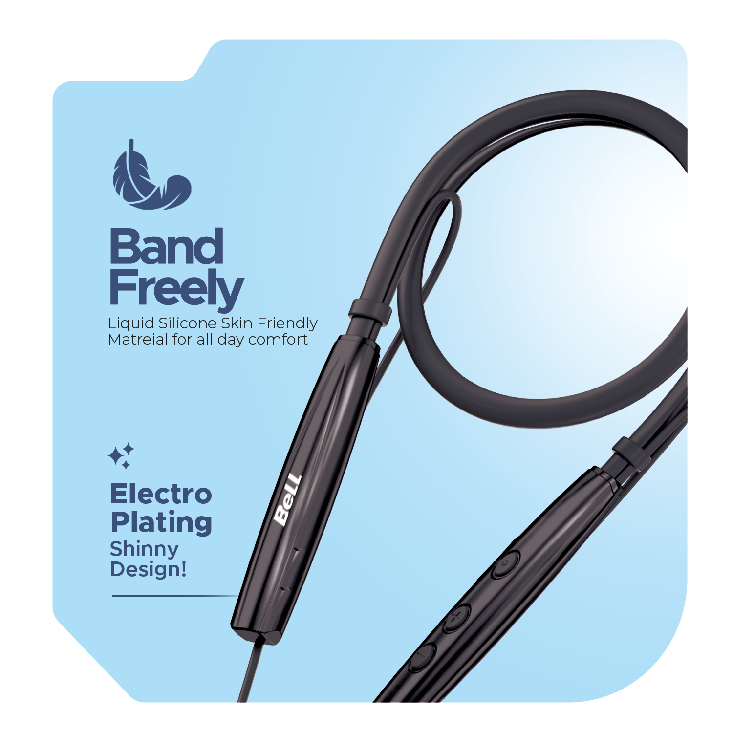 BLNB-235 Flexible Bluetooth Neckband – 60-Hour Playback, Magnetic Buds & Voice Change Technology
