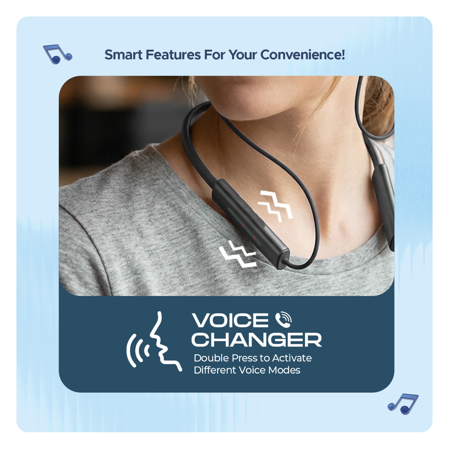 BLNB-259 Premium Classic Neckband – 48H Playback, Dual Pairing & Voice Changer