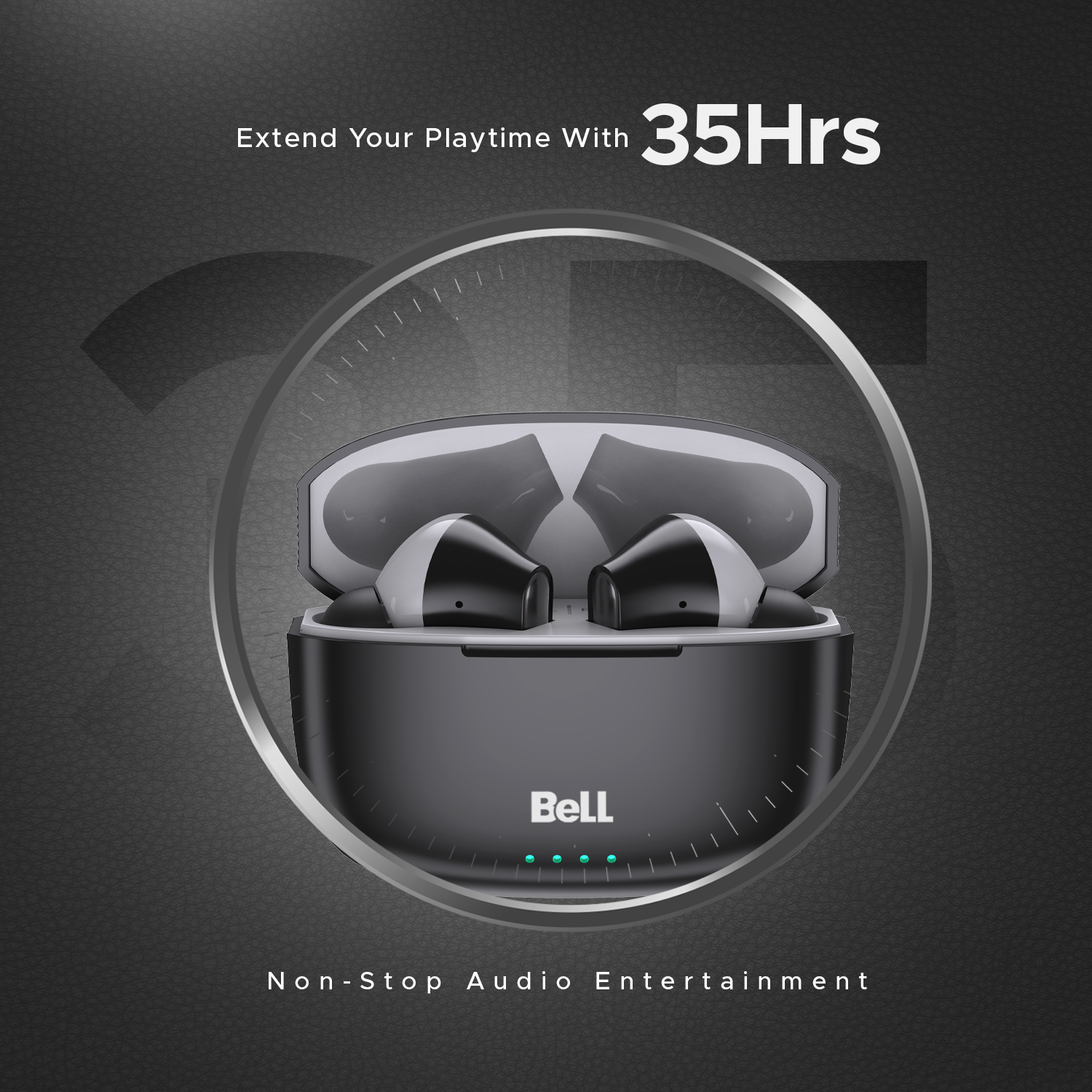 Bell PrimePods Wireless Earbuds | 35Hrs Playtime, ENC Noise Cancellation & Smart Touch Controls