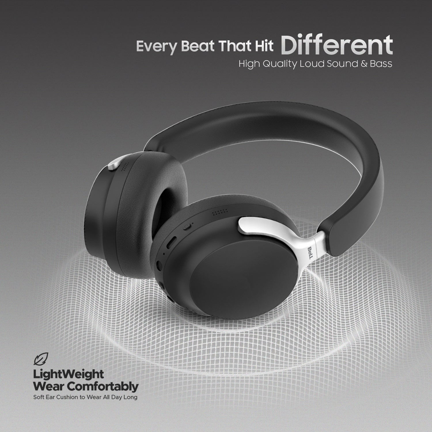 Bell Pulse Wireless Bluetooth Headphones | ANC Over-Ear Headphones with Dual Device Pairing & Premium Comfort