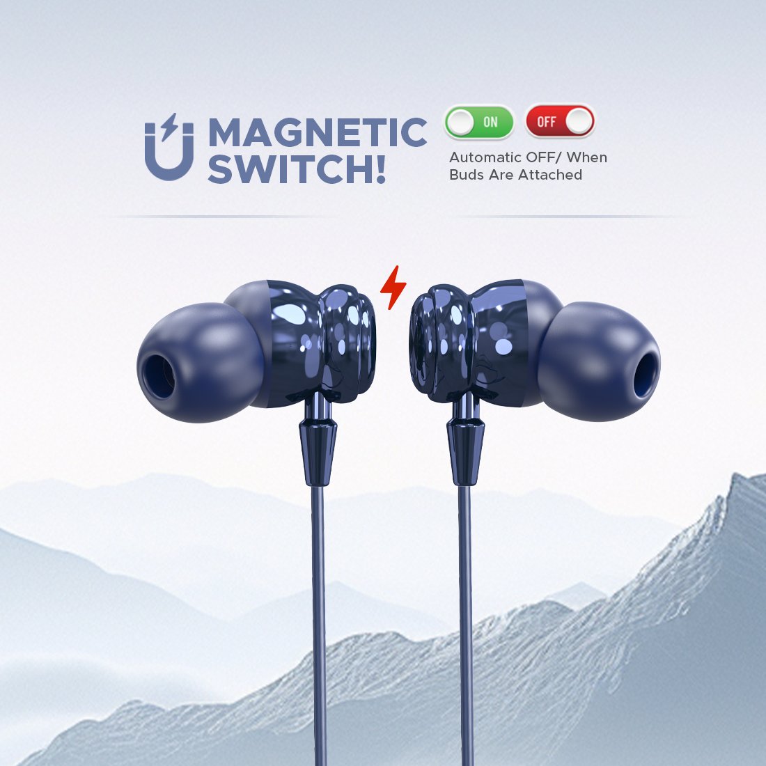 BeLL BLNB-215 Sports Neckband – 50 Hrs Playback | ENC | Deep Bass | Magnetic Switch | Voice Assistant