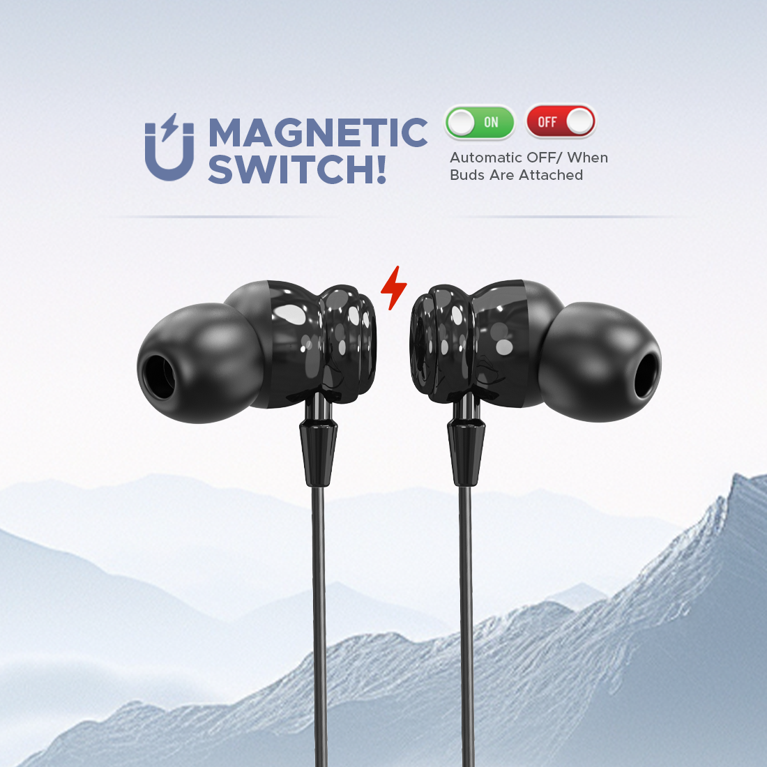 BeLL BLNB-215 Sports Neckband – 50 Hrs Playback | ENC | Deep Bass | Magnetic Switch | Voice Assistant