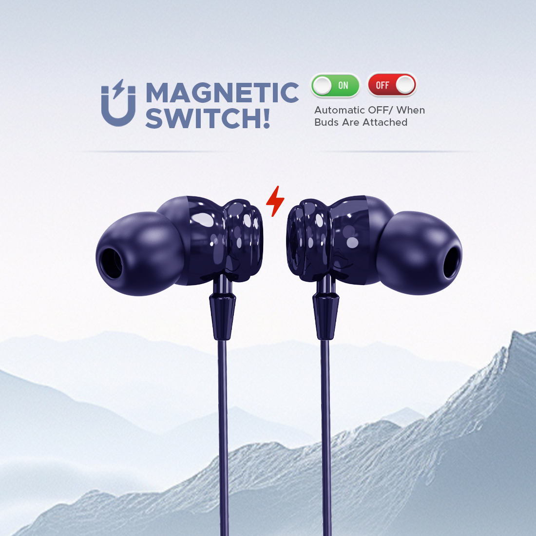 BeLL BLNB-215 Sports Neckband – 50 Hrs Playback | ENC | Deep Bass | Magnetic Switch | Voice Assistant