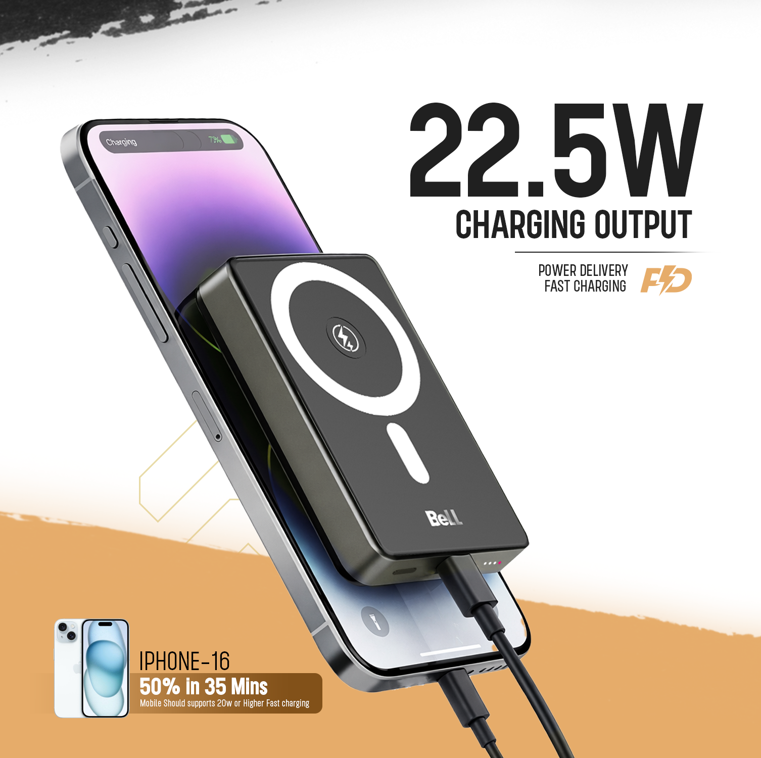 Titan Series 10000mAh Magnetic Wireless Power Bank – 20W Fast Charging, Compact Pocket Size