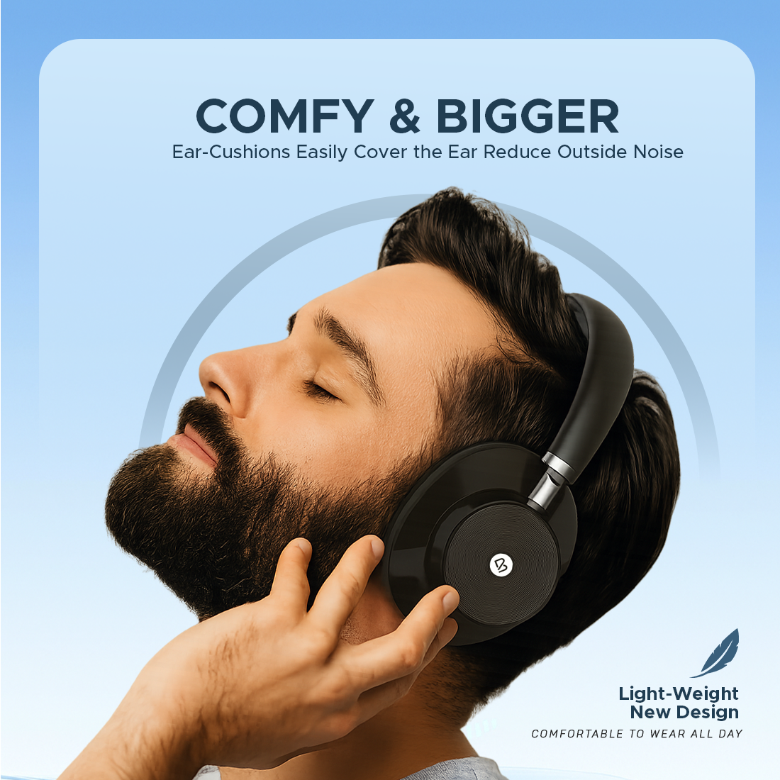 Bell Sonic Wireless Bluetooth Headphones | Deep Bass Over-Ear Headphones with 10-Hour Playback, Adjustable Headband & AUX Mode