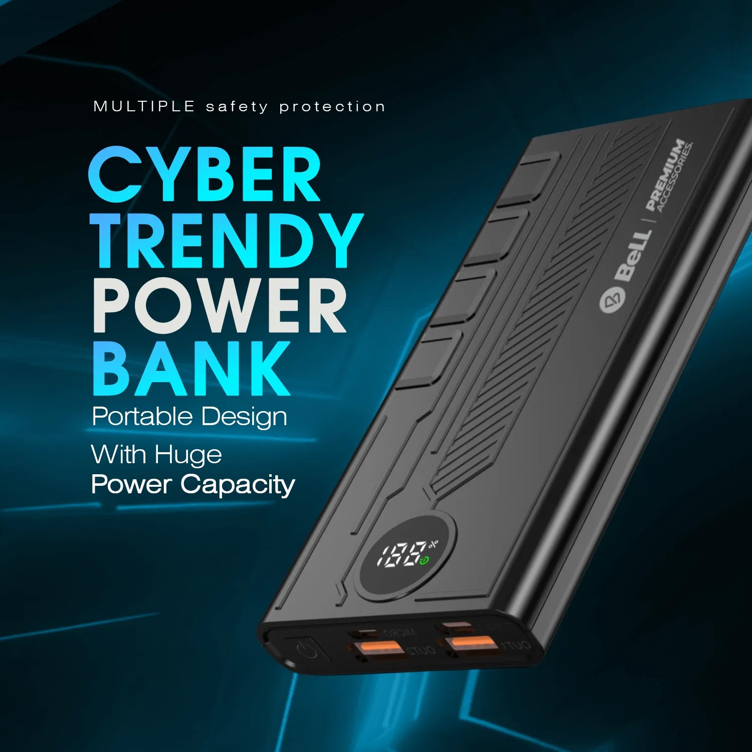 Bell PowerBank Cyber Series 10000mAh Power Bank 30W