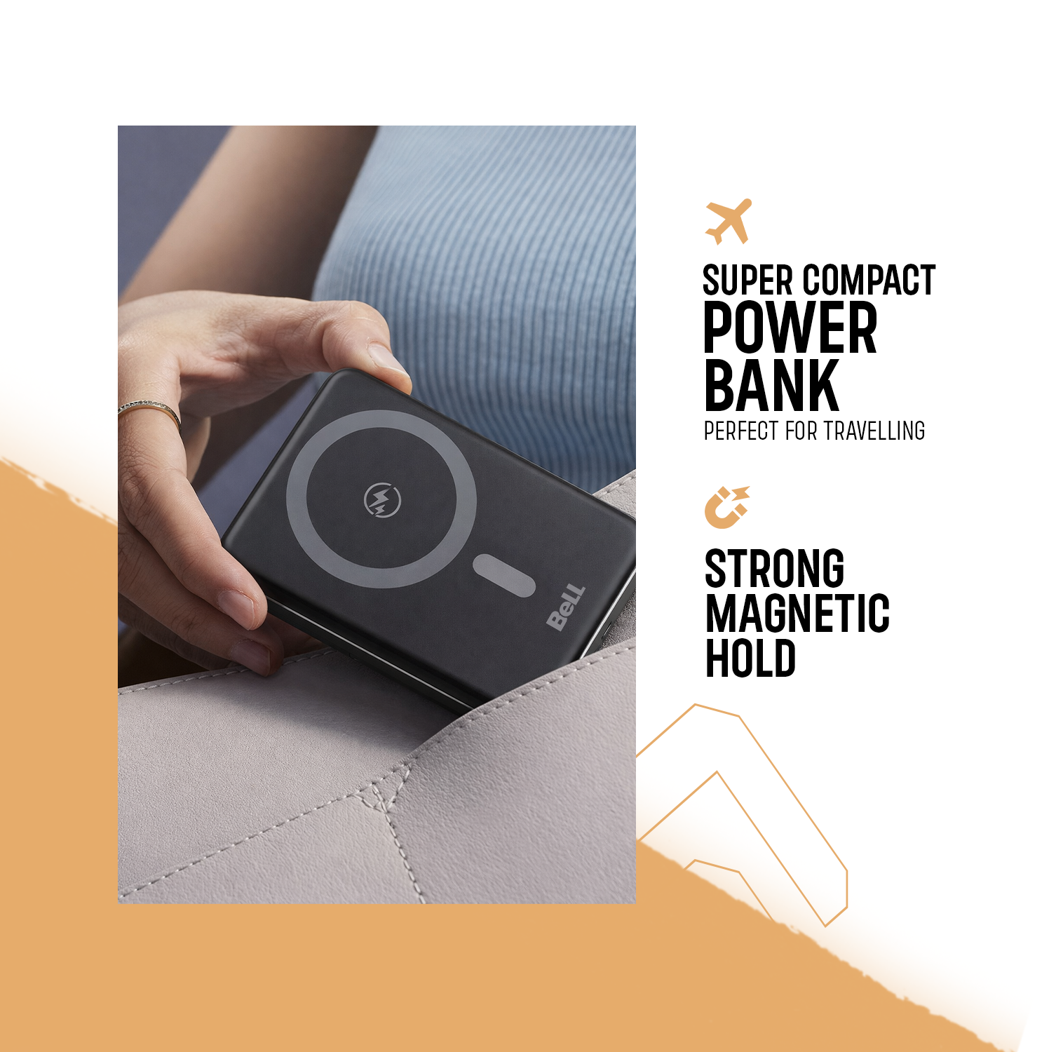 Titan Series 10000mAh Magnetic Wireless Power Bank – 20W Fast Charging, Compact Pocket Size