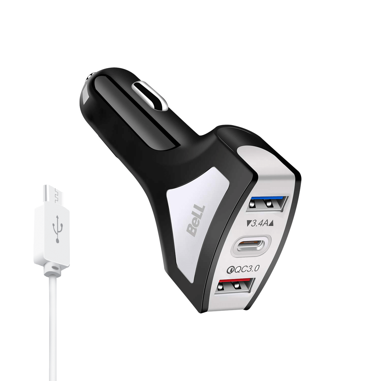 Bell BLCC702 3.4A Input and 7.0 A Output 36 W Car Charger Micro USB