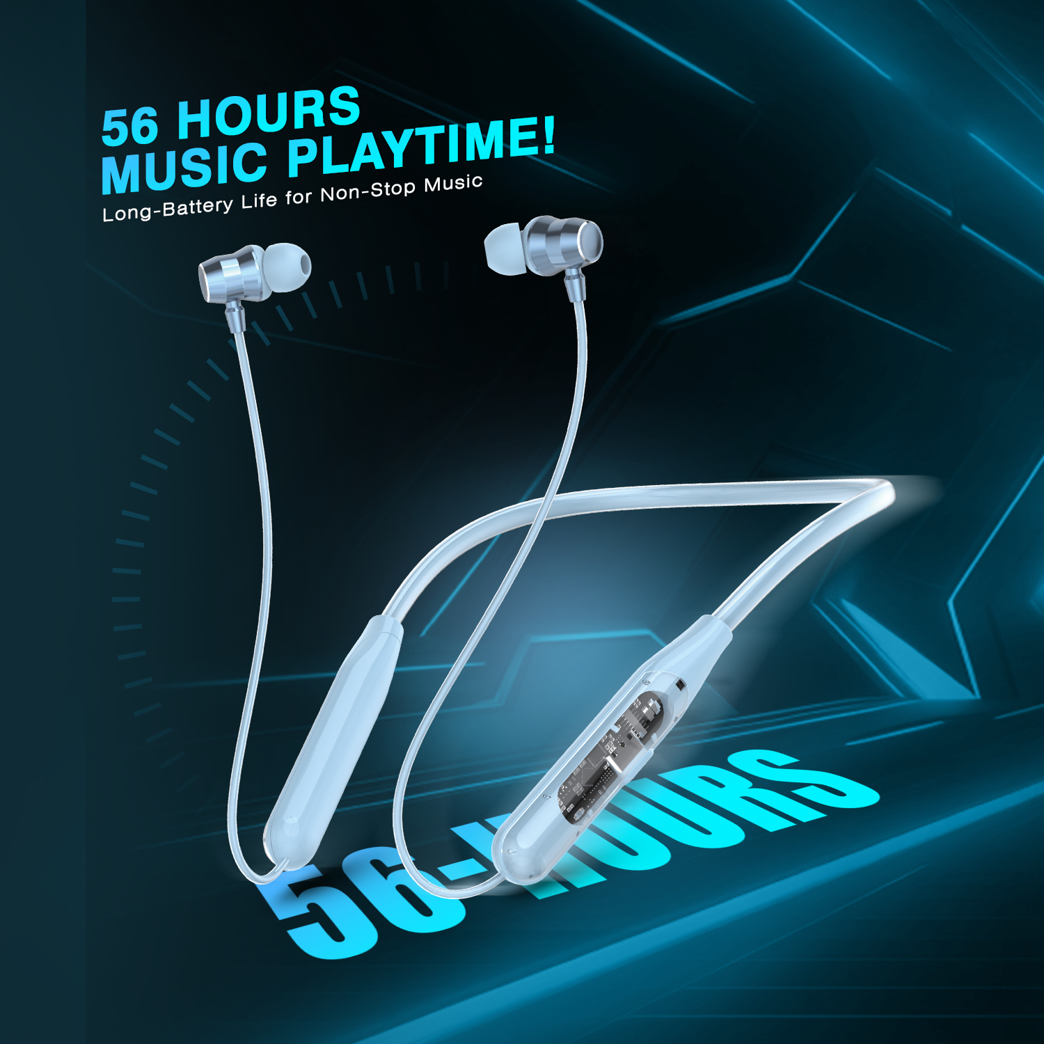 BeLL Clear Pods Wireless Neckband – Smart IC | Magnetic Switch | Voice Change | Anti-Lost Mode | Premium Colors