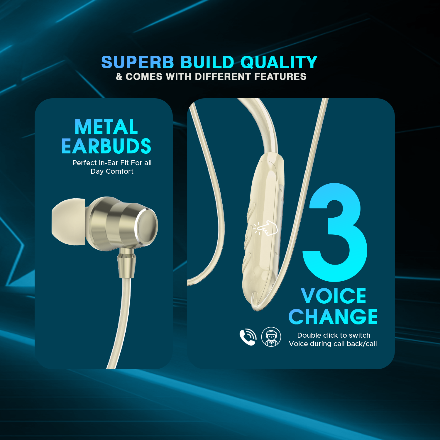 BeLL Clear Pods Wireless Neckband – Smart IC | Magnetic Switch | Voice Change | Anti-Lost Mode | Premium Colors